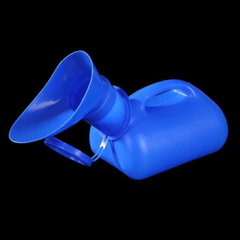 1Pc 1000ML Blue Unisex Urinal Mobile Toilet Pee Storage Tool Travel Car Pee Bottle With Lid Pee Large Capacity Urinary Bottle. Qme