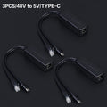 DC48V 5V Micro USB POE Splitter Connectors Adapter Cable IP Camera Qme A1 3PCS