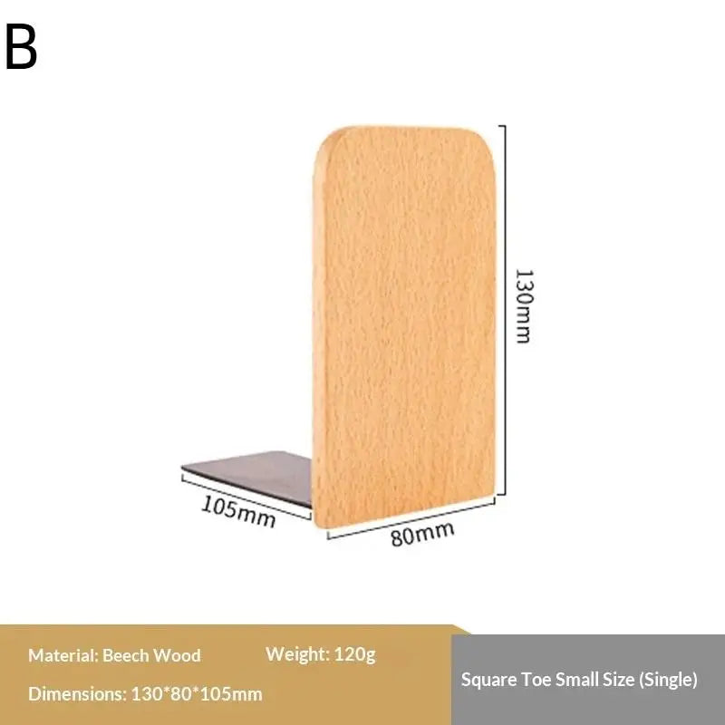 Nature Wooden Bookends Desktop Bookshelf Desk Organizer Office Home Qme B