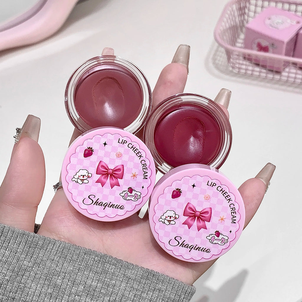 Lip Cheek Dual-purpose Mud Lipstick SHAQINUO Natural Smooth Qme