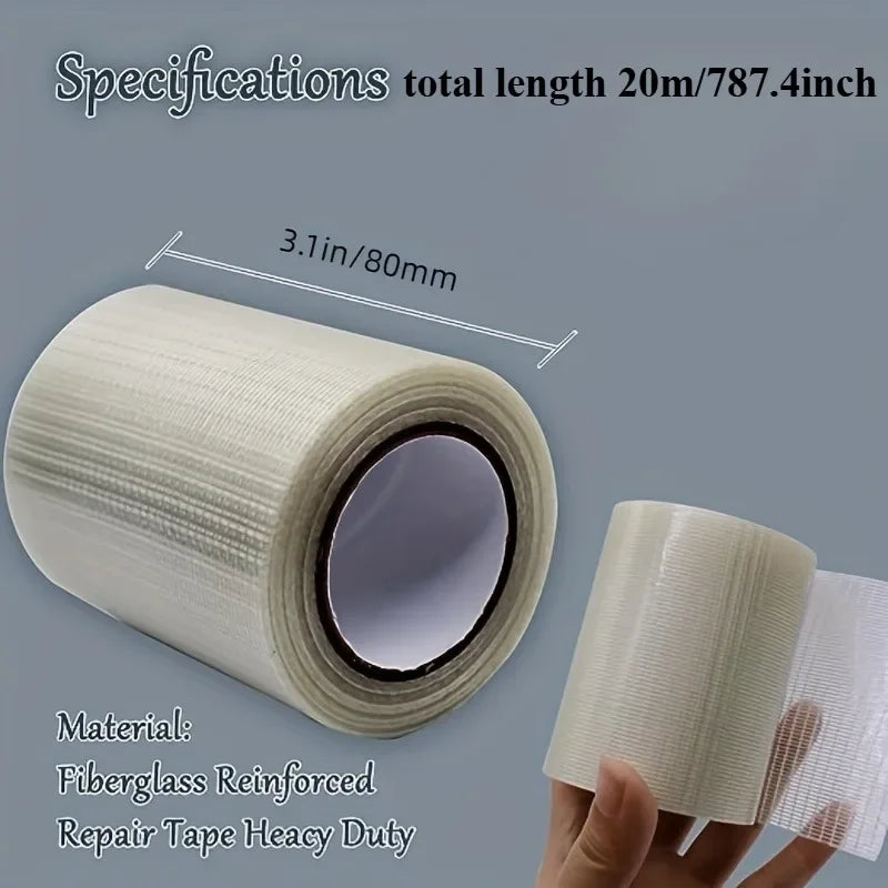 3.1 In X 787.4in RV Awning Repair Tape, Perfect For Canvas Waterproof Repair Tape, Tarp Tent Repair Tape, Boat Cover Repair Tape Qme