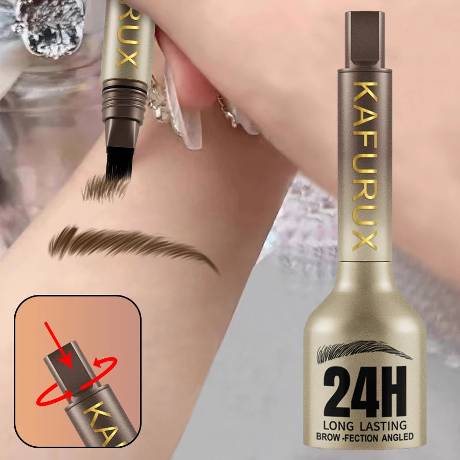 3D Dye Eyebrow Pencil Hairling Anti-smudge Waterproof Long Lasting Qme