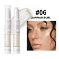 2 in 1 Contour Stick & Liquid Highlighter, Dual Ended Face Sculpting Makeup, Natural Nose Shadow & Body Brightening Stick Qme 06