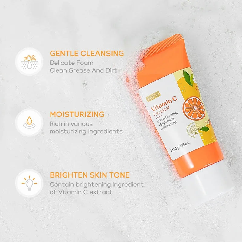 Vitamin C Facial Cleanser Skin Deep Cleansing Moisturizing Blackhead Qme