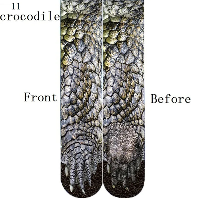 Funny Animal Paw Socks Cat Tiger Leg Toe Men Women Party Outdoor Qme style11 One Size