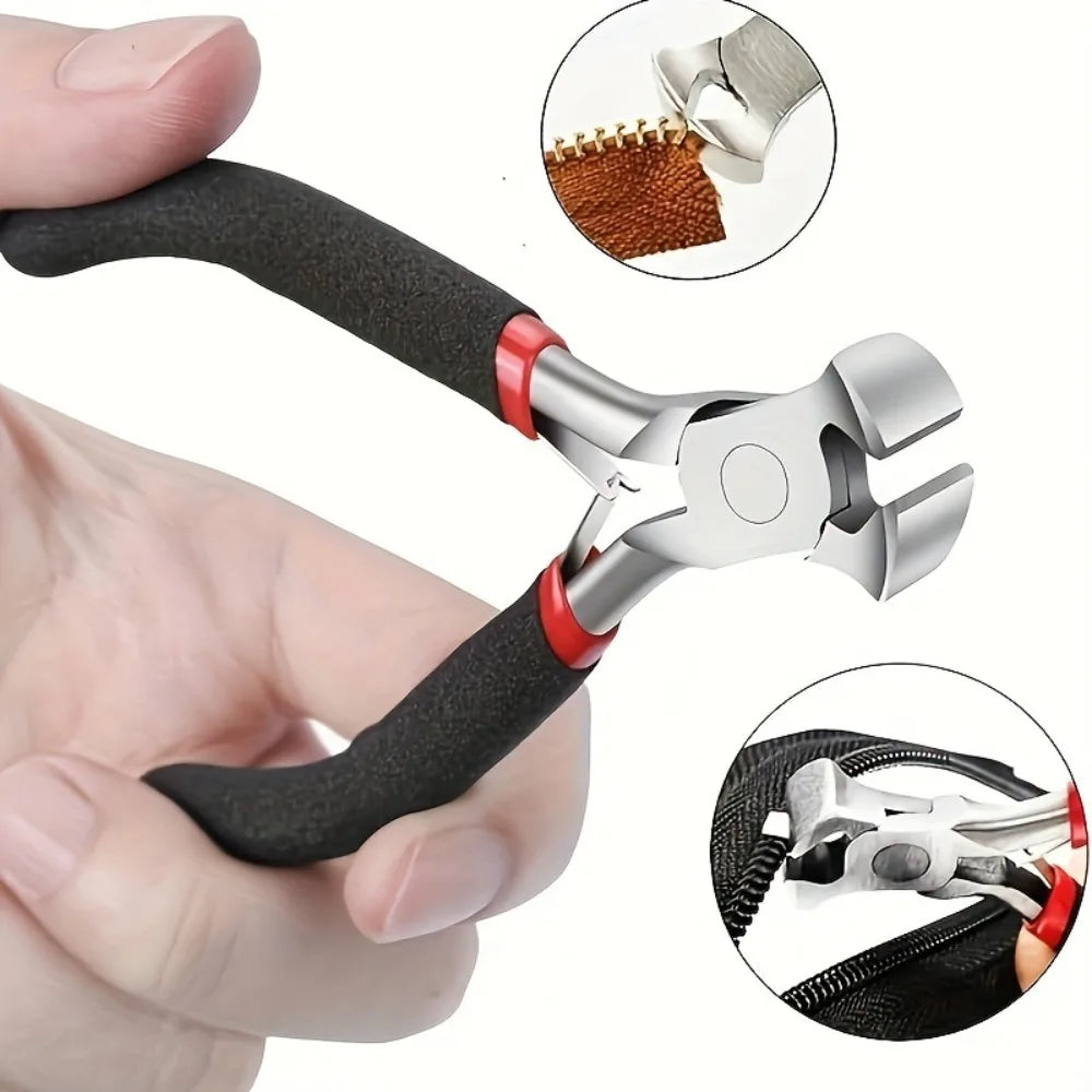 Zipper Repair Pliers, Metal Zipper Teeth Removal Tool for Leathercraft & Sewing Qme