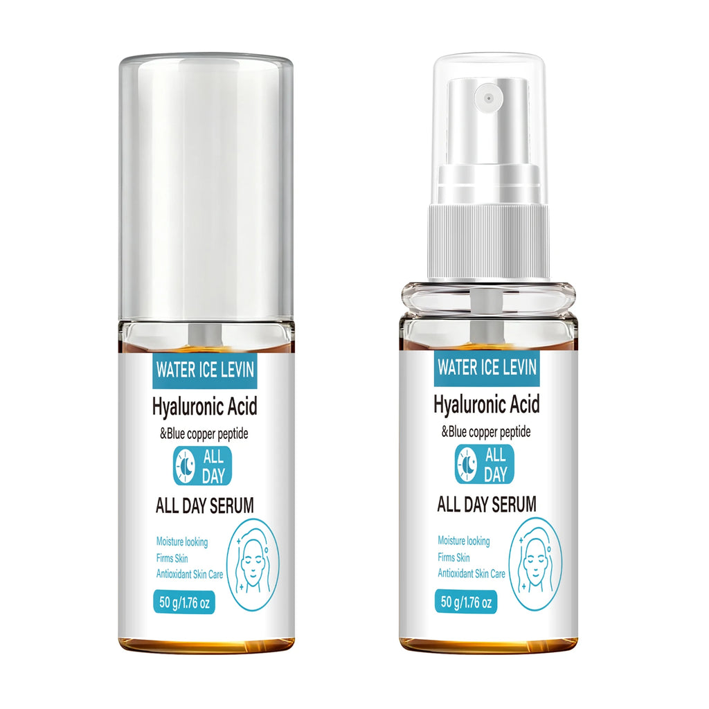 Blue Copper Peptide Hyaluronic Acid Serum, Antioxidant Moisturizing & Firming Skin Treatment Qme 50ml 50g