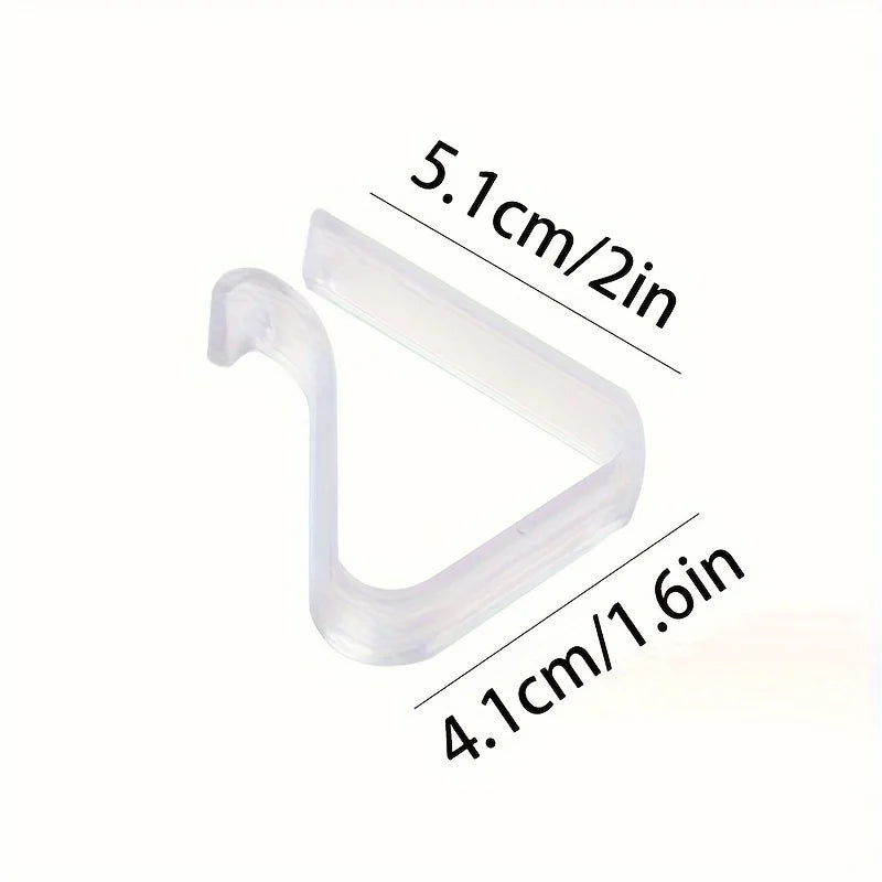 4pcs/8pcs, Tablecloth Fixture, Clear Plastic Tablecloth Clips - Transparent Table Cloth Hold Down Clips For Indoor Qme