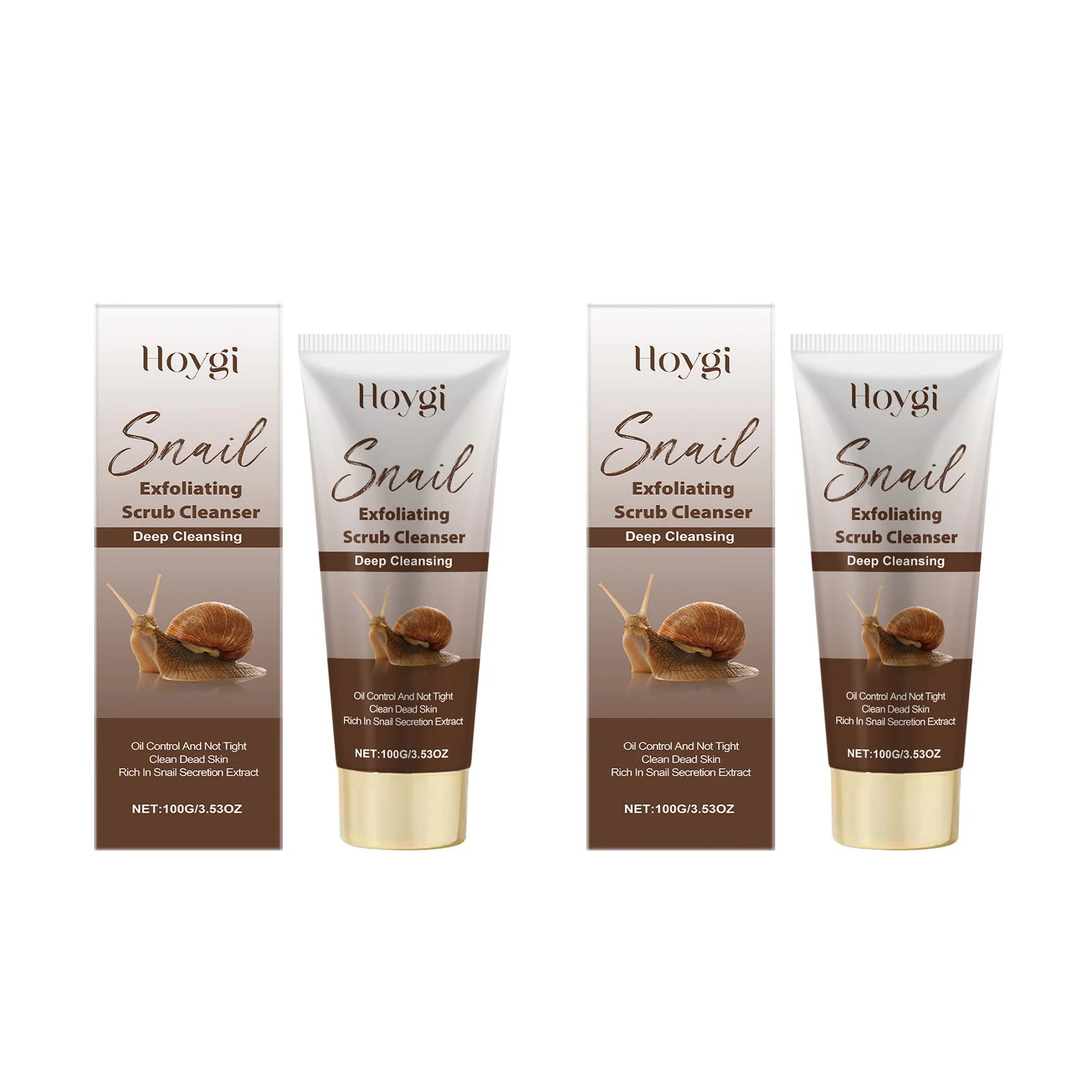 Snail Exfoliating Scrub Cleanser Contains Snail Mucin Gentle Cleansing Skin Brighten Effectively Remove Makeup Nourish Face Wash Qme 2 x 100g Boxed