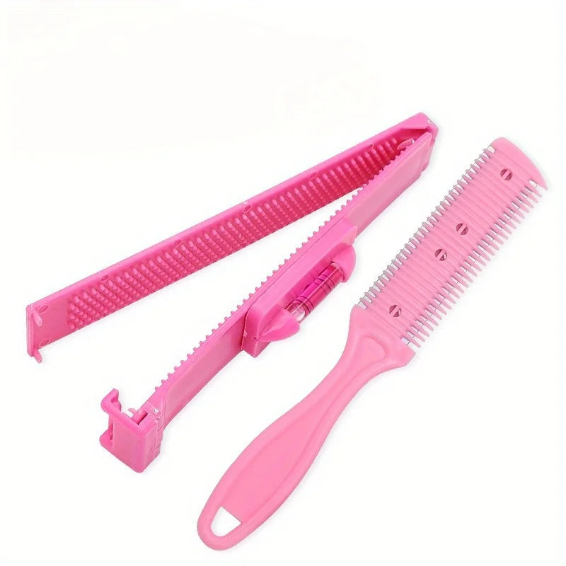 4Pcs DIY Hair Cutting Tool Set Straight Thinning Hair Scissors Hair Bangs Clip Hair Cutting Comb Household Barber Hairdressing Qme