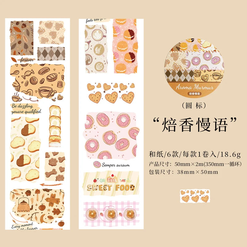 50mm*2m/Roll Fruit theme PET Tape Handbook Aesthetic Decorative Stickers Album Journals Scrapbooking Supplies Art Masking Tapes Qme A1 50mm X 2m