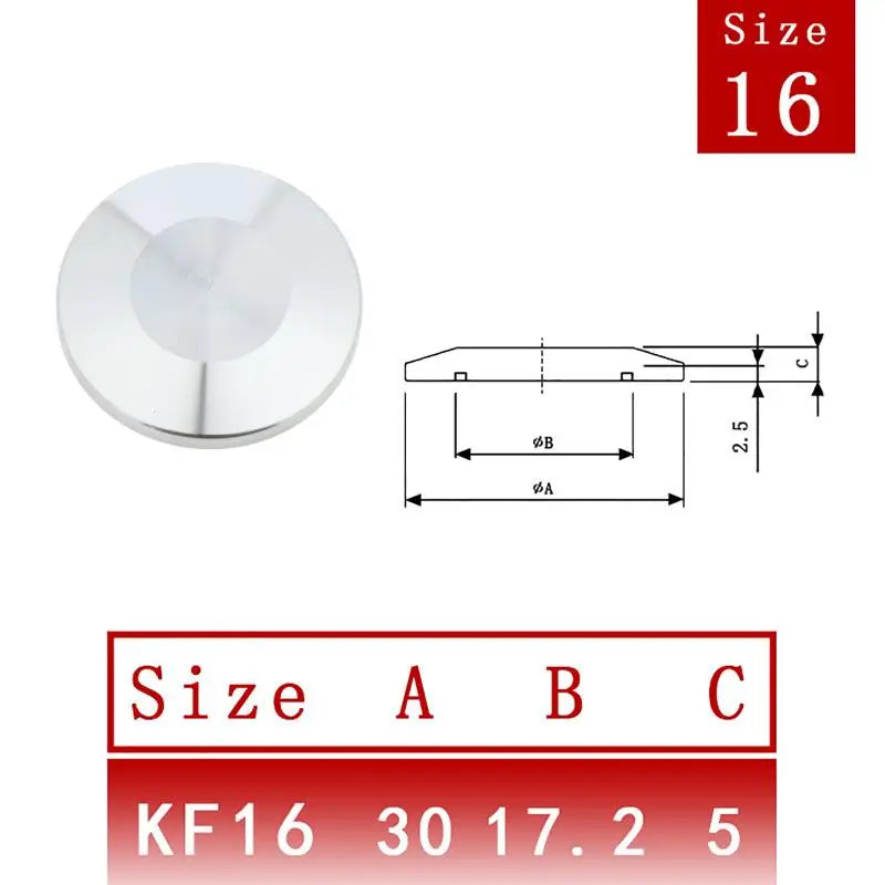 KF10 KF16 KF25 KF40 KF50 KF63 Vacuum End Cap SUS 304 Stainless Steel Sanitary Pipe Fitting Beer Brewing Ferrule Qme KF16