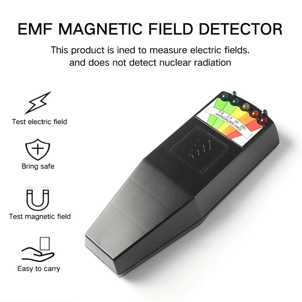 Electromagnetic Field EMF Gauge Meter Ghost Hunting Detector Portable EMF Magnetic Field Detector Electrical Instruments Qme