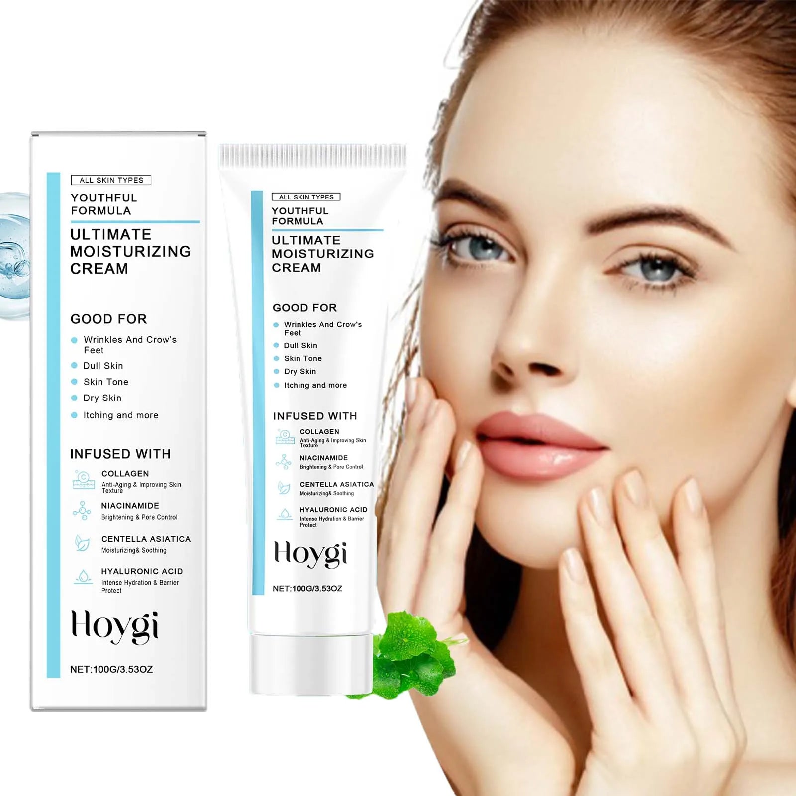 Centella Moisturizing Cream Hyaluronic Acid Daily Nourishing Cream Strengthen Barrier Rejuvenation Oil Control Brighten Skin Car Qme