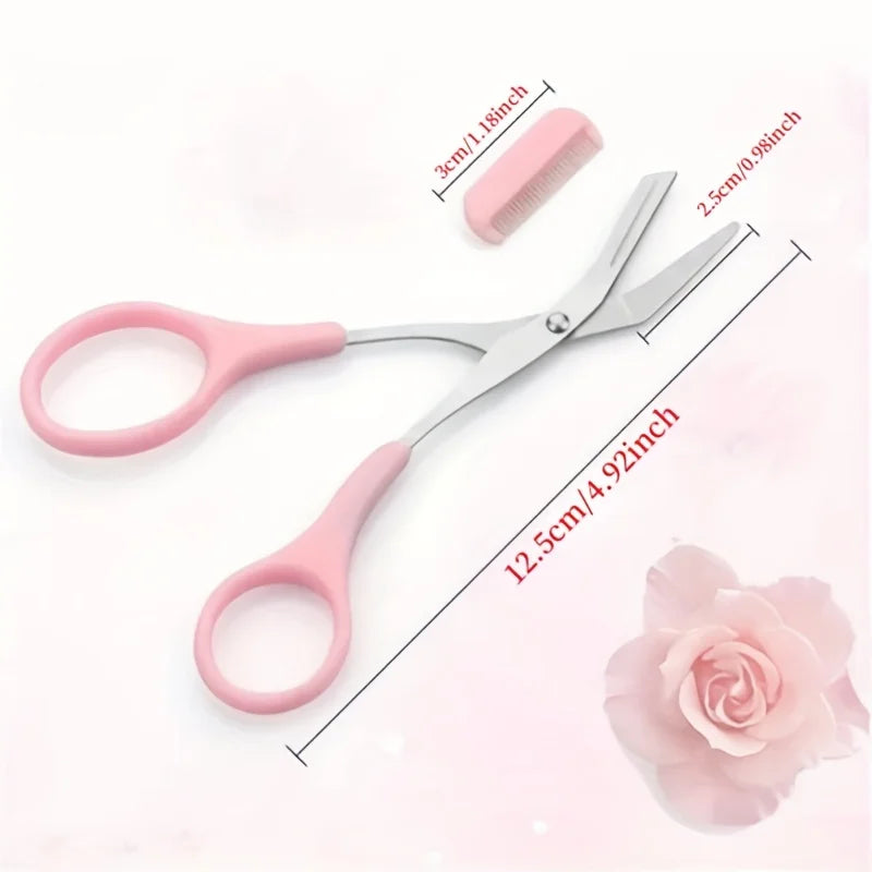 Available Newbies Eyebrow Comb Scissor Eyebrowtrimmer Makeup Beauty Qme