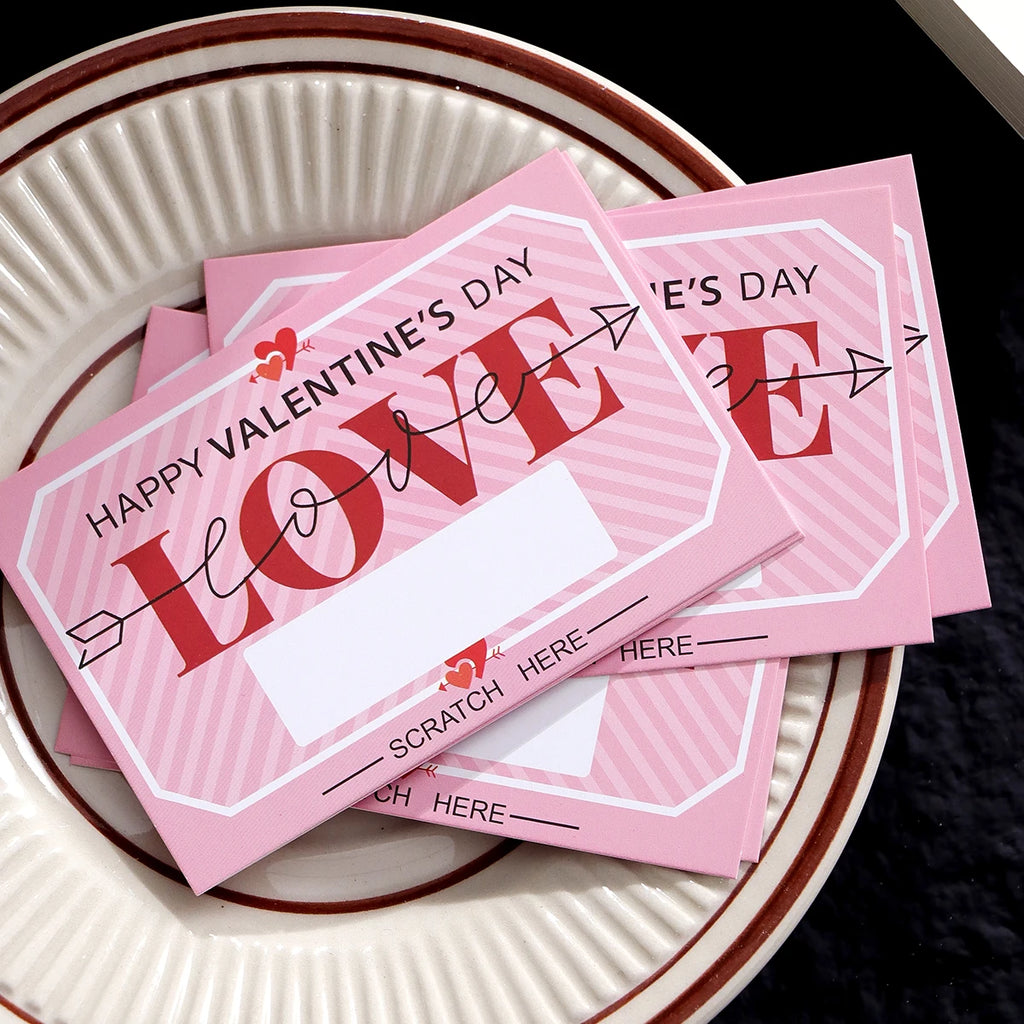 2Pcs/10Pcs/20Pcs Scratch-Off Love Coupons Couple Scratch Off Cards Valentine's Day Wedding Anniversary Creative Gifts Qme