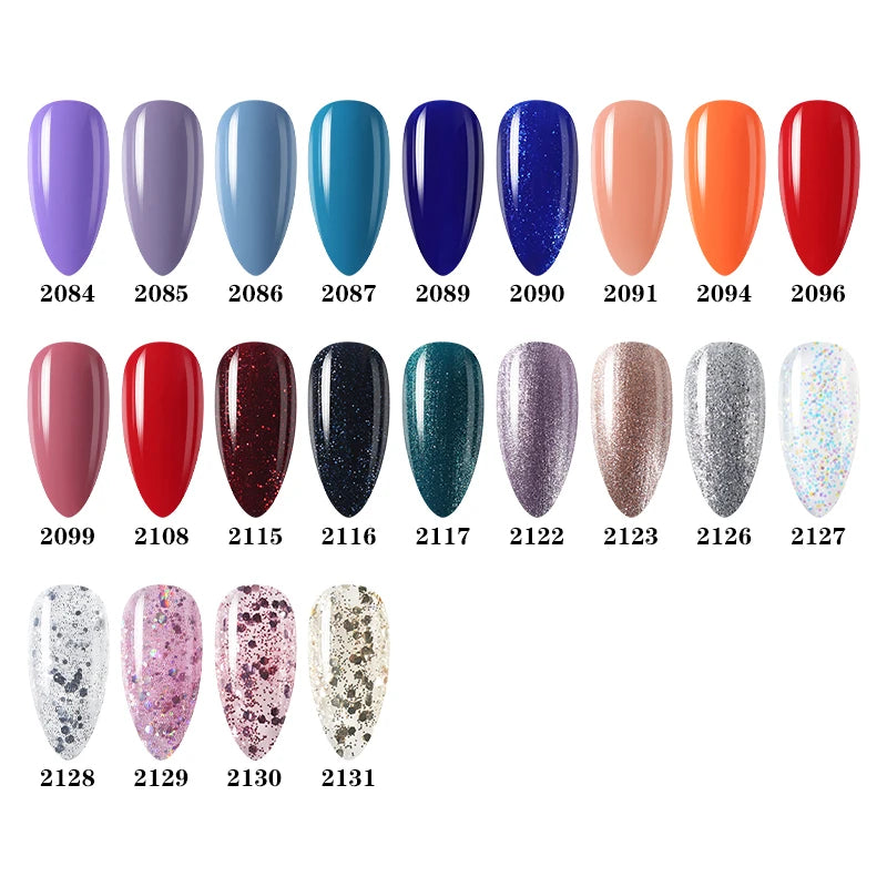NAILCO 131 Colors Nail Gel Polish Off LED Semi Permanant Art Hybrid Qme