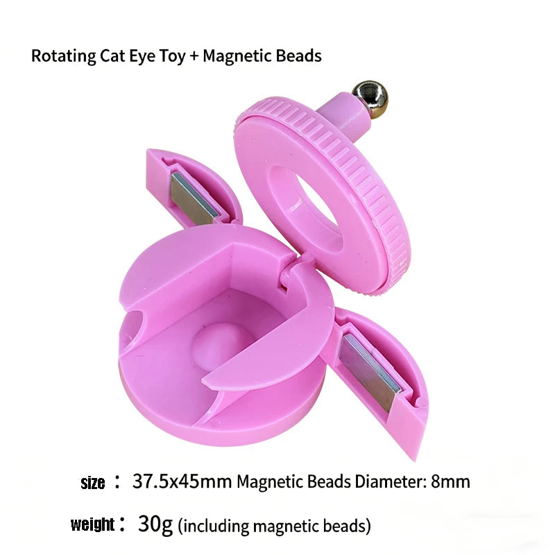 360° Rotating Cat Eye Magnet Tool Dual Strong Magnets Nail Art Magnet for Glass Bead French Effect Easy DIY Manicure Accessories Qme Pink