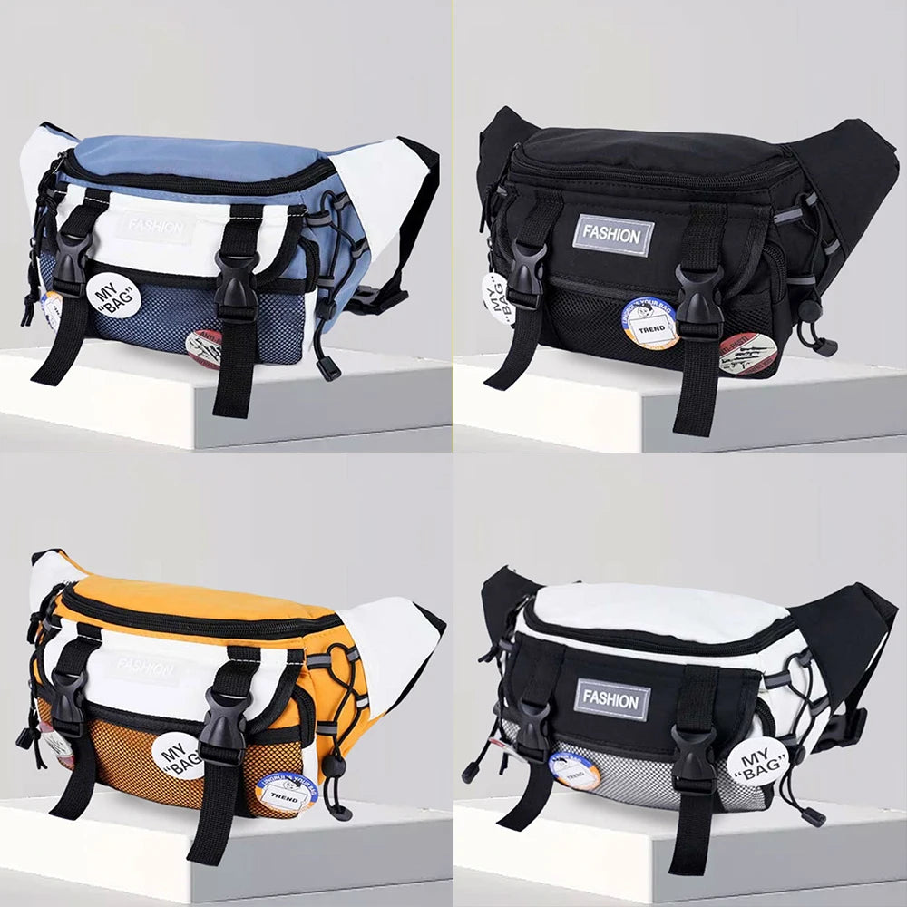 Random Crossbody Bag, Trendy Brand Workwear, Wind-Driven Waist Bag, Large Capacity Chest Bag Qme