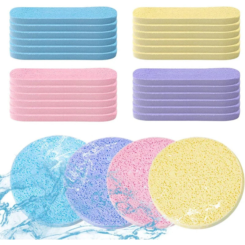 5 Compressed Facial Sponge Estheticians Face Sponges Cleansing Qme mix 4 bag