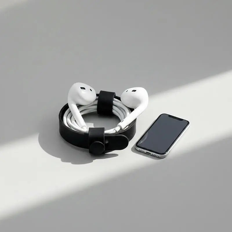 Cable Organizer Silicone Wire Binding Data Tie Management Bobbin Qme
