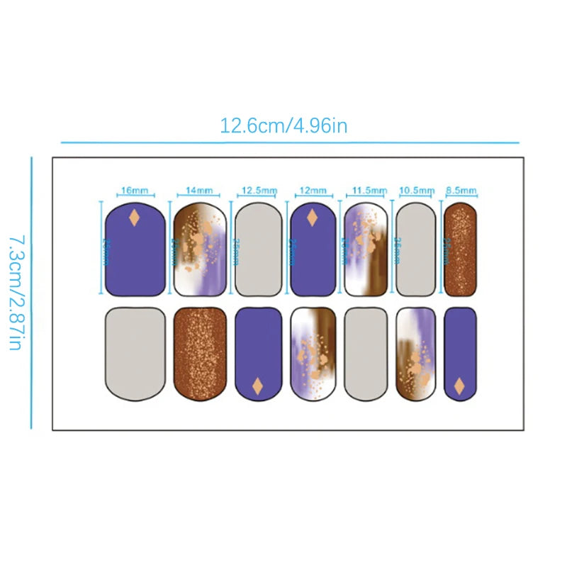 Nail Stickers Fashion Polish Self Adhesive Manicure Decoracion Strips Qme