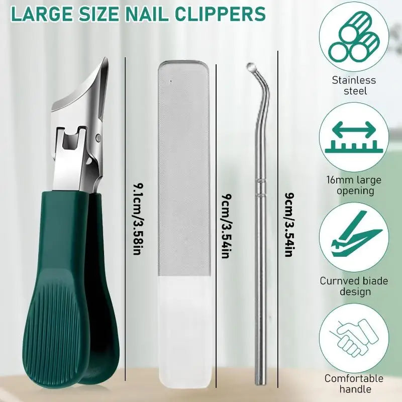 1 Large Opening Nail Clipper Slanted Tip High-end Anti Splash Single Qme