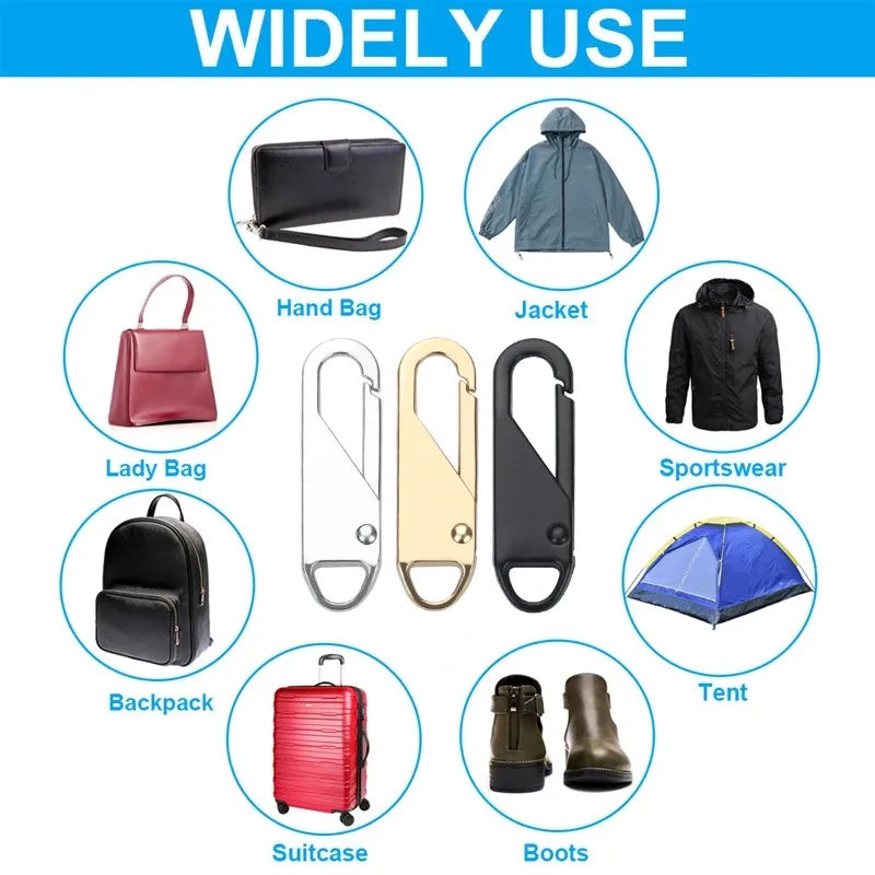 10PCS Universal Zipper Puller Detachable Metal Zipper Head Repair Kits For Zipper Slider DIY Craft Sewing Clothes Accessories Qme
