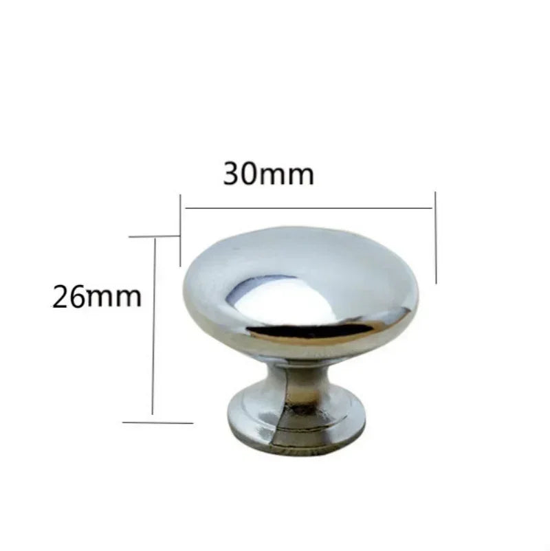 1/2Pcs Chrome Metal Door Knobs Drawer Wardrobe Kitchen Cupboard Handles Silver Furniture Accessories Door Handles Interior Doors Qme