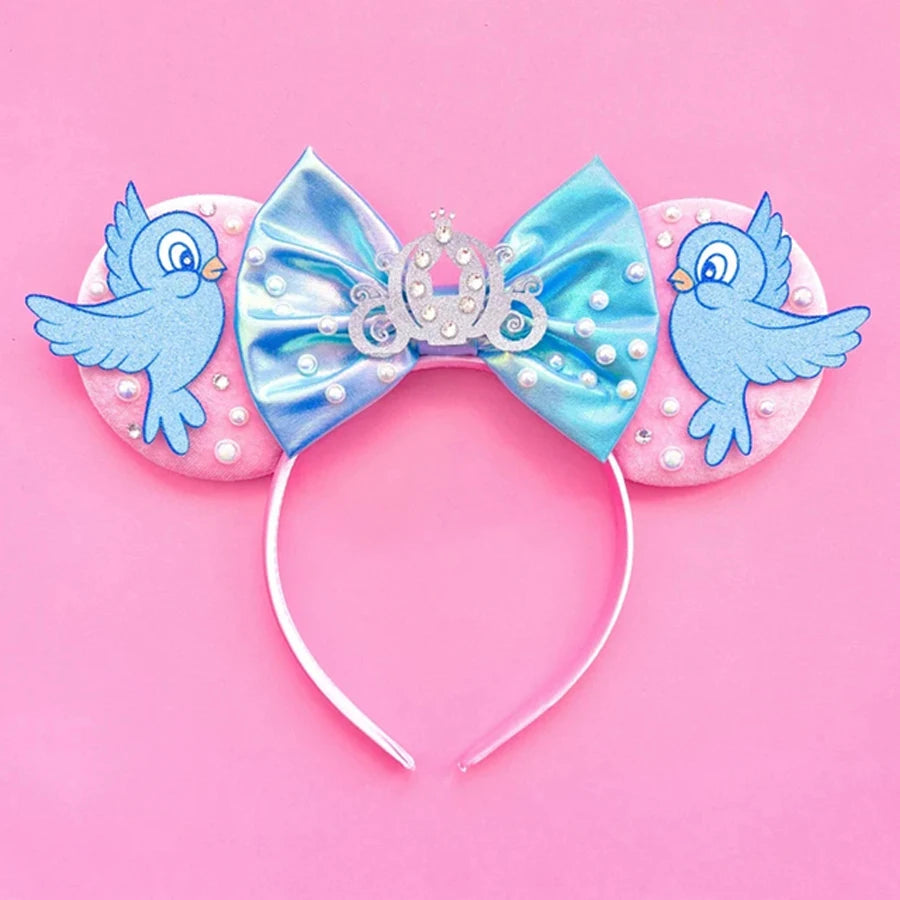 Mickey Mouse Ear Little Bird Headands Women Adult Cosplay Squirrel Hairband For Girls Park Travel Photography Hair Accessory Qme
