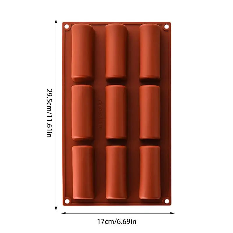 Silicone Chocolate Molds 9 Cavity Deep Bar Thick Mold Stuffed Cake Qme