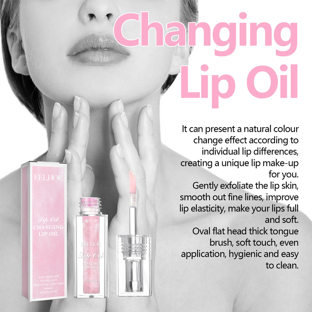 Color Changing Lip Oil Fades ＆ Smoothes Fine Lines On The Lips Moisturizes ＆ Prevents Dryness ＆ Cracking Color Changing Lip Care Qme