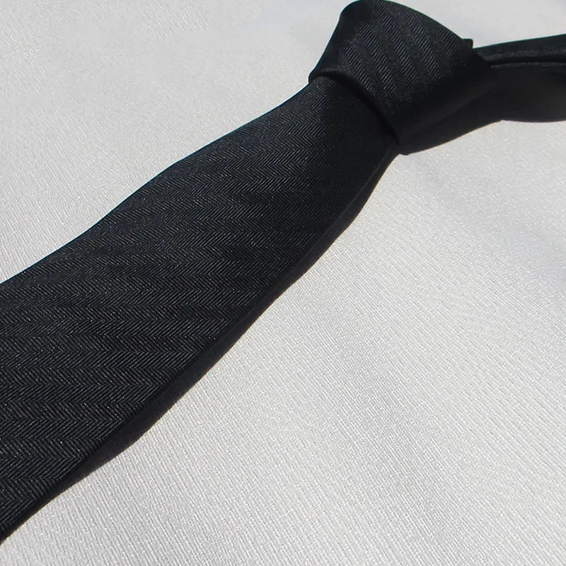 Business Black Men 100 Real Silk Tie Fashion Solid Suit Neckties Qme