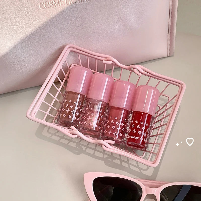 Gege Bear Pure Lip Gloss Moisturizing Watery Mirror Clear Lipstick Qme