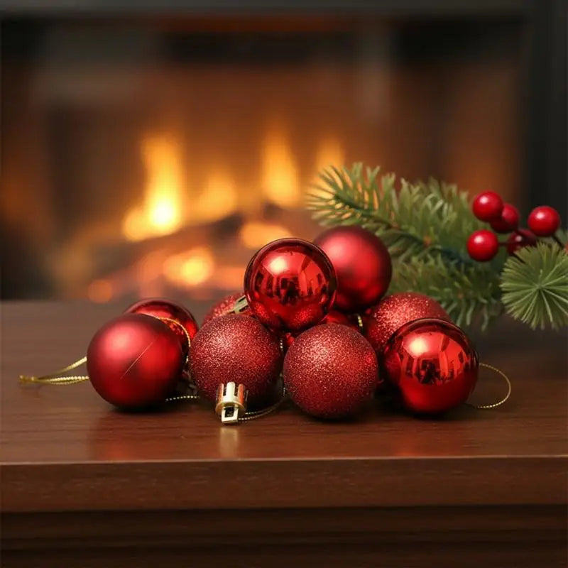 Round Christmas Ball Ornaments Hanging Xmas Tree Decor Balls Home Qme