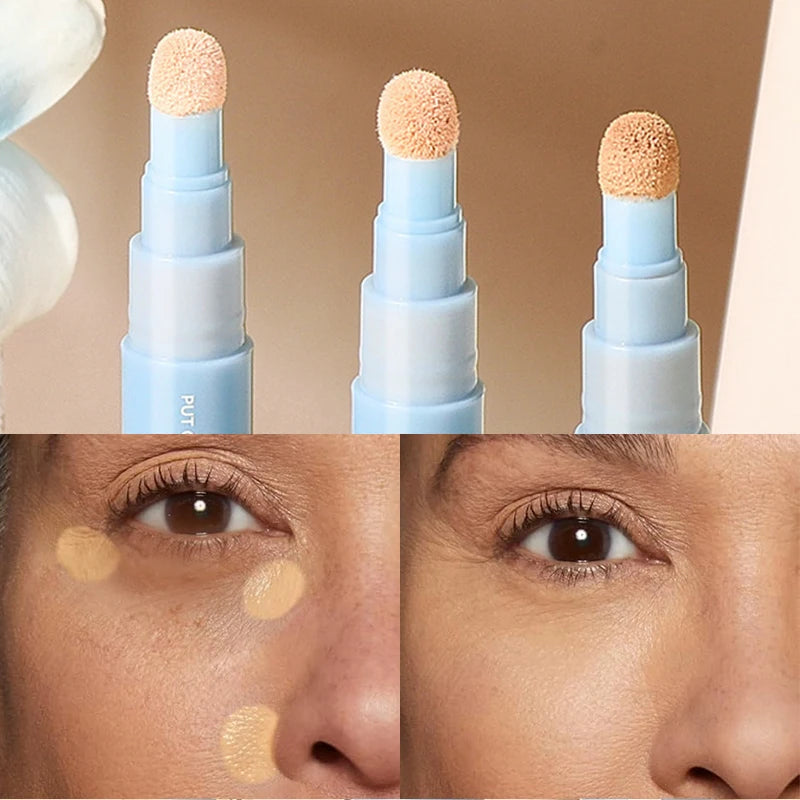 Sponge Head Liquid Concealer Stick Full Coverage Dark Circles Marks Qme