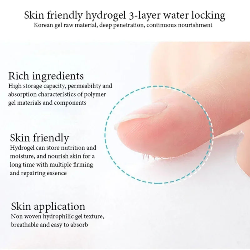 10pcs Anti-wrinkle Forehead Line Wrinkles Removal Gel Patch Firming Mask Frown Stickers Anti-aging Moisturizng Face Skin Care Qme