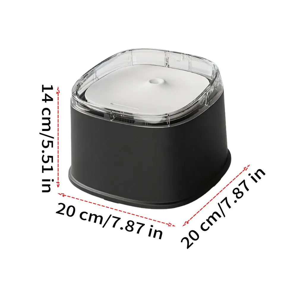 Cat Fountains Quiet Automatic Easy Feeder Pad Water Home House Indoor Qme Black CN