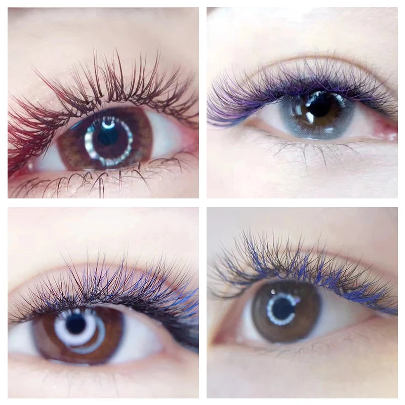 NATUHANA Dark Colored Eyelashes Extension Individual Natural False Qme