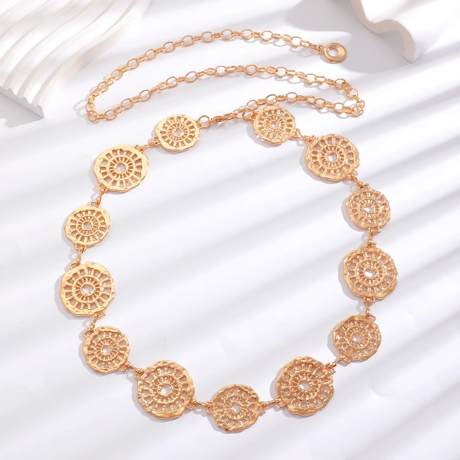 Women's Slim Decorative Waist Chain Silver Ethnic Style Tassel Chain Belt for Dresses Jeans Belt Trendy Qme UU