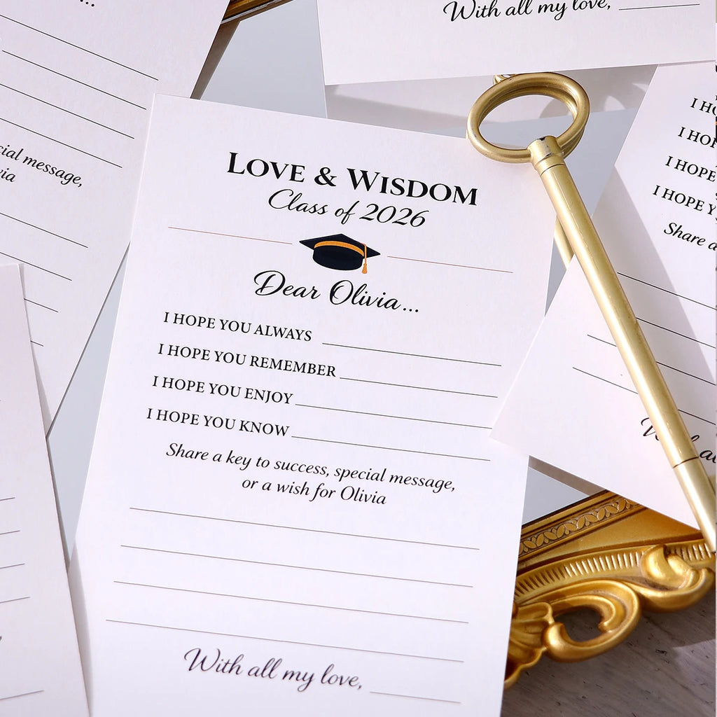 10Pcs/50Pcs Love & Wisdom Game Cards Graduation Season Creative Gift Tabletop Game for Students Grad Celebration Supplies Qme