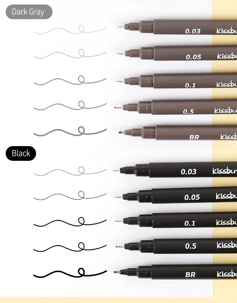 3/5PCS Multi-needle Fine Line Drawing Pen Set, Waterproof Quick-Dry Art Marker Pens for Sketching Cartoon & Drafting Design Qme