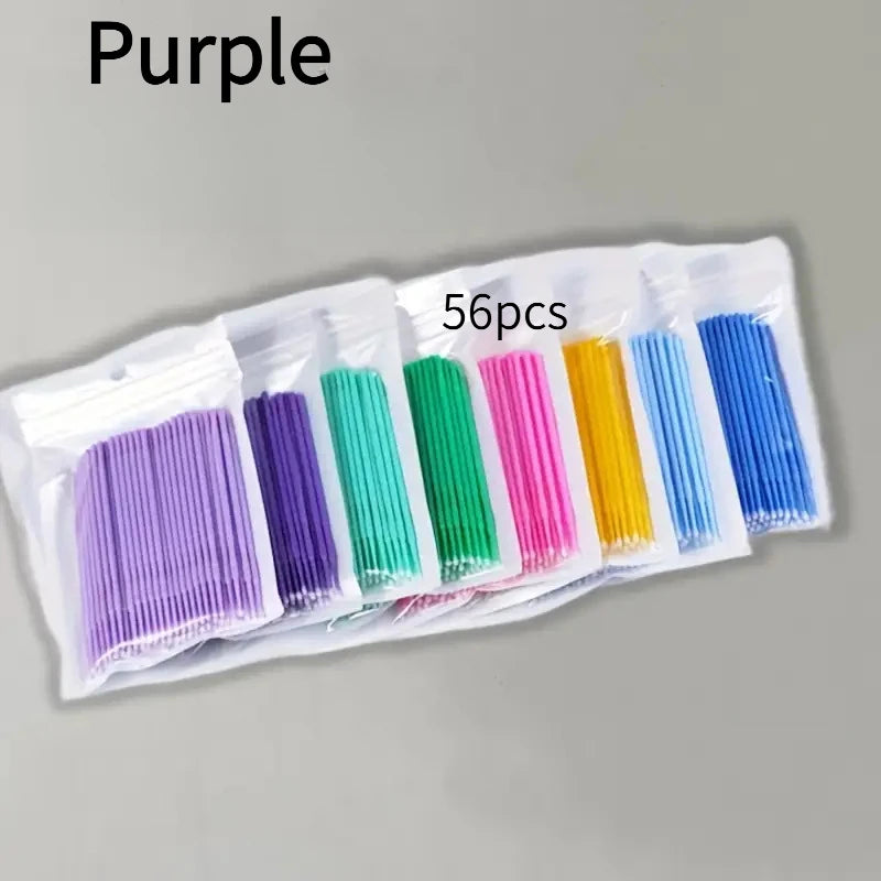 100pcs Approximately Disposable Micro Brushes - Precision Fine Tip Paint Applicator with Soft Bristles for Single Use, Qme 100pcs Yellow