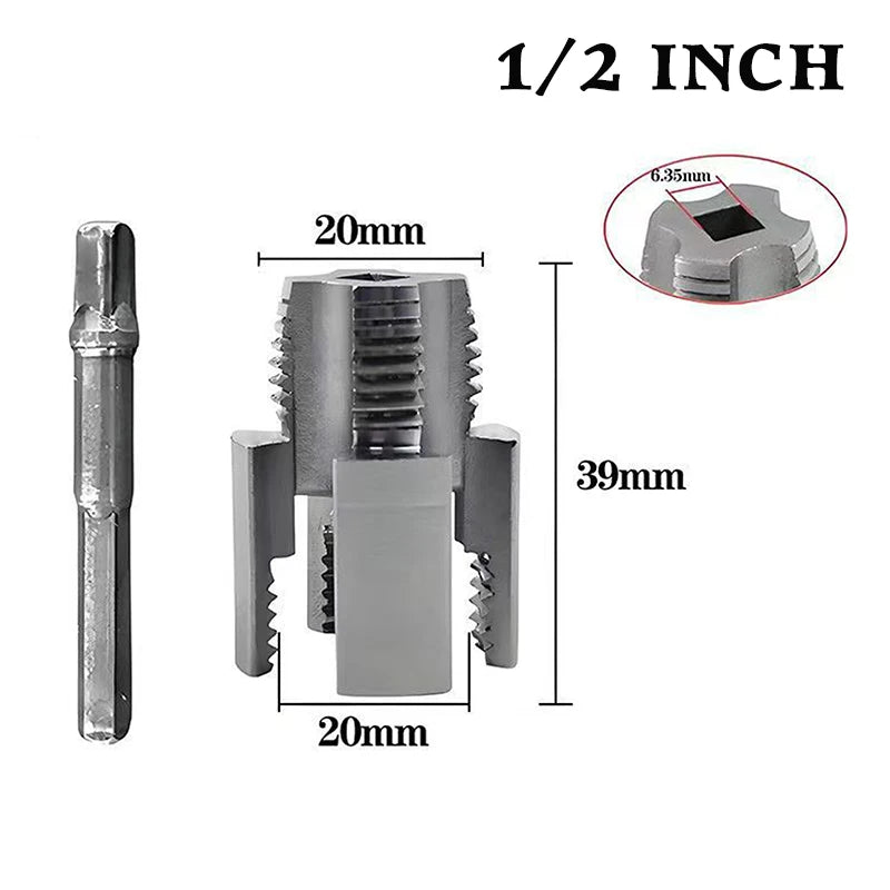 Pipe Thread Cutting Tool Integrated Internal External Pipe Threading Tool Electric Drill Compatible PVC Pipe Threader Kit. Qme A1