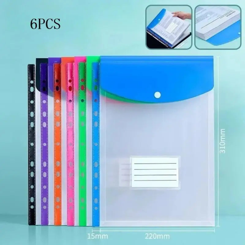 Plastic Envelopes Velcro Closure Durable Document Bags Office School Qme A