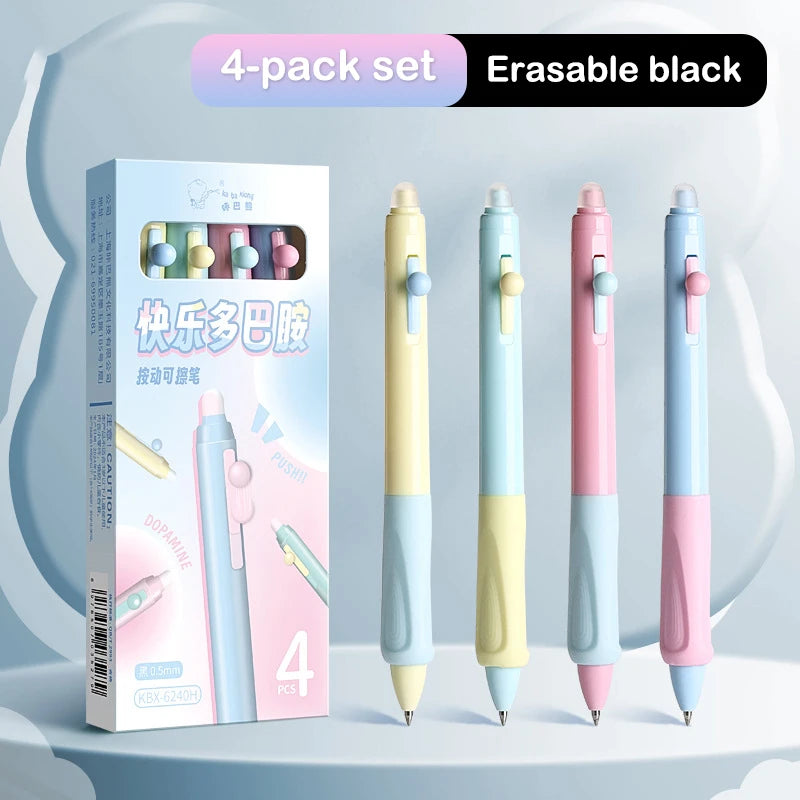 Box Cartoon Cute Erasable Gel Pen Creative Aesthetic Thermal Eraser Qme D Black Ink