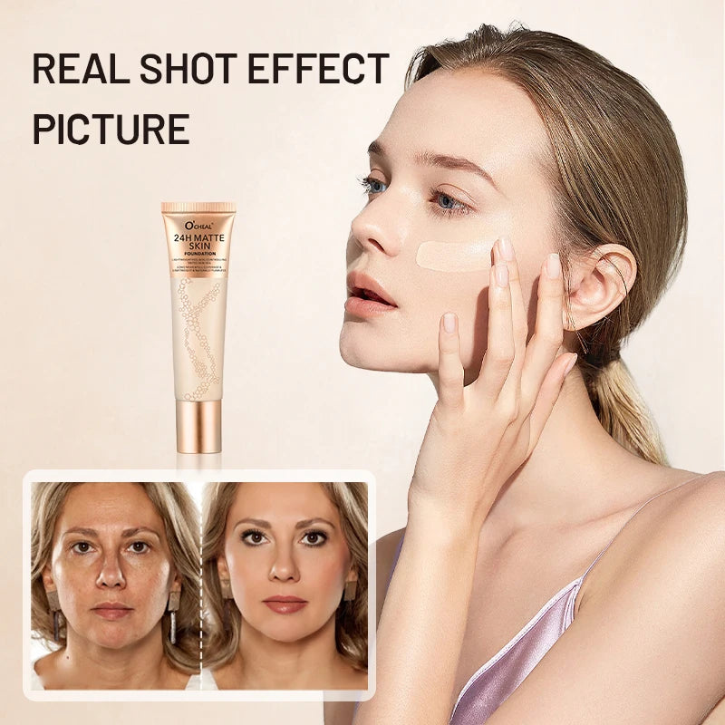 Natural Liquid Foundation Waterproof Sweat Proof Durable Makeup Qme