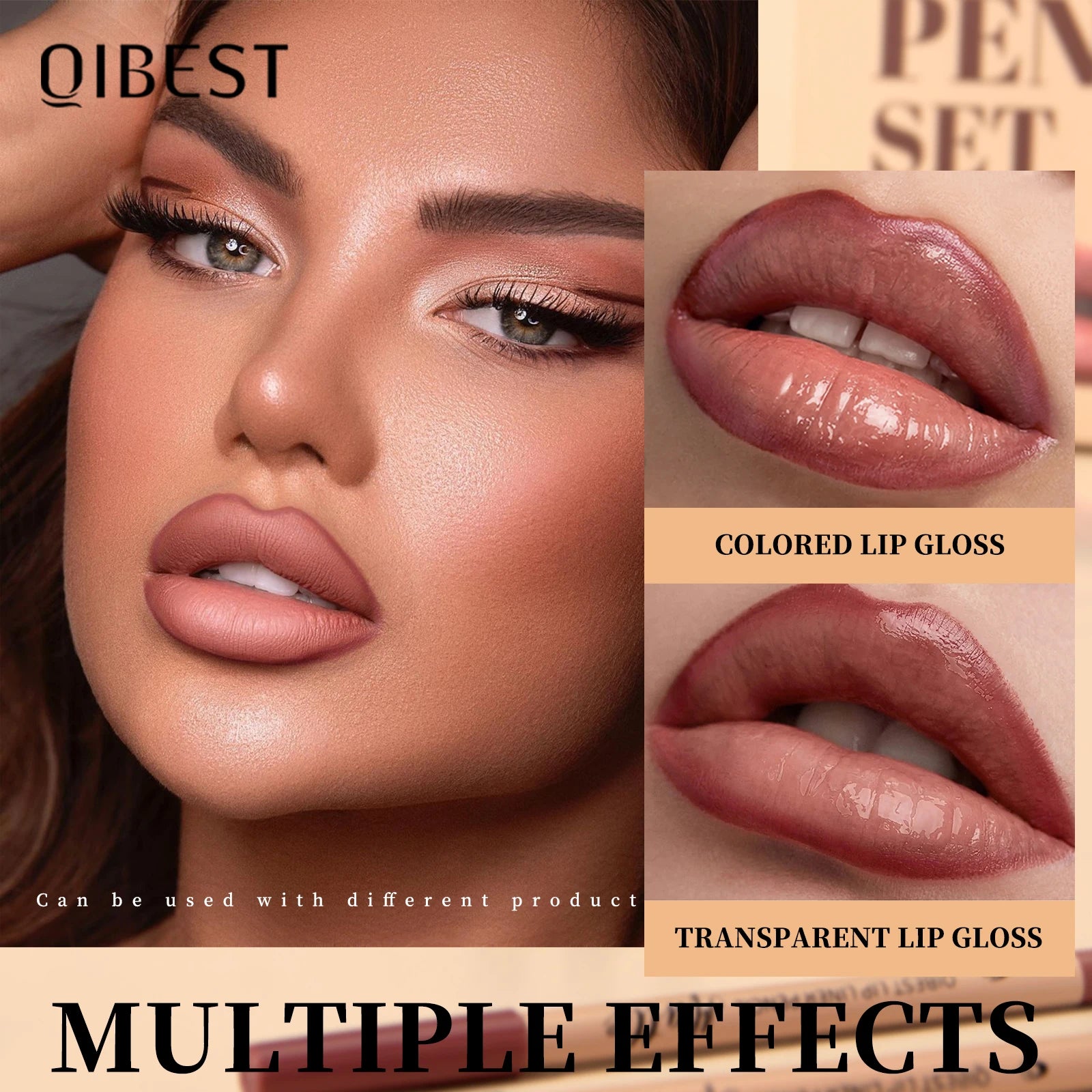 QIBEST 12 Colors Matte Lipstick Lipliner Pen Makeup Sets Waterproof Lasting Lip Liner Pencil Contour Lipstick Pen Lip Cosmetics Qme
