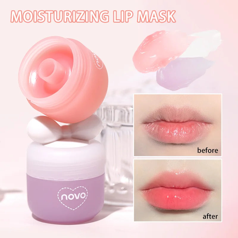 Fruit Flavored Jelly Lip Balm - Long-Lasting Hydration, Moisturizing & Nourishing Lip Oil, Day & Night Lip Care With Vitamin E Qme