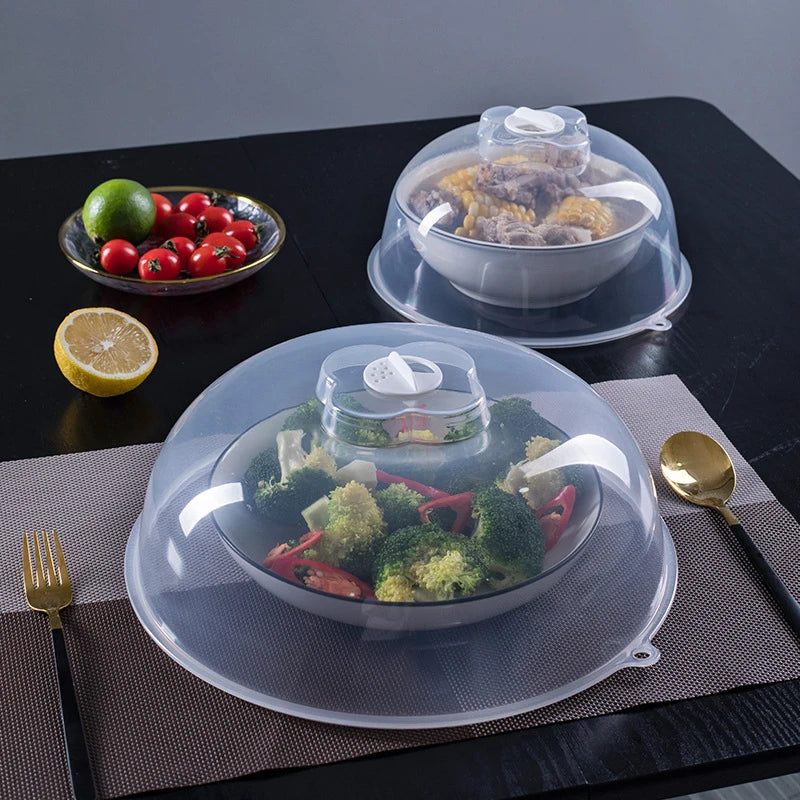 Microwave Heating Insulation Tray Thickened Transparent Splash Proof Qme